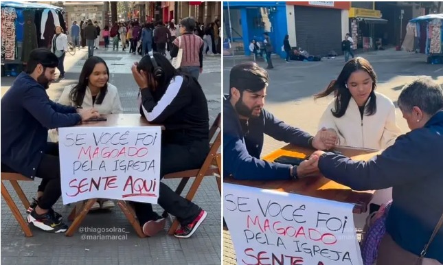 Maria Marçal faz evangelismo de rua e impacta pessoas feridas pela igreja